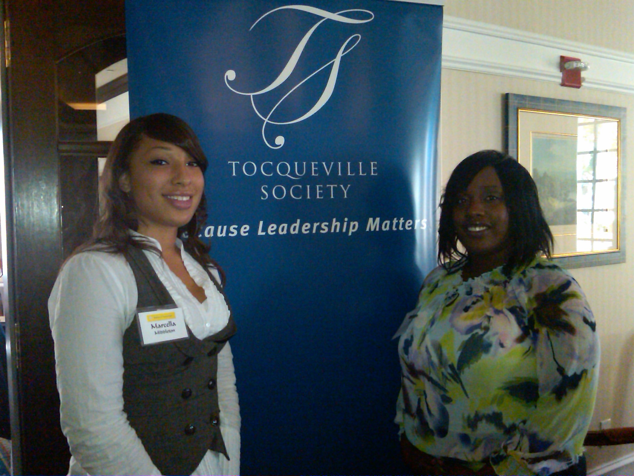 Marcella and Chaney speak at the Tocqueville Tea